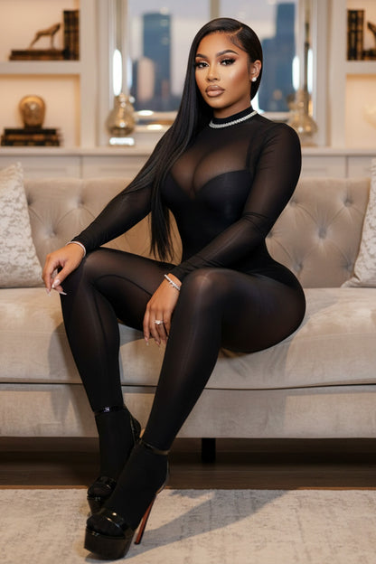 Second Skin Stocking Jumpsuit