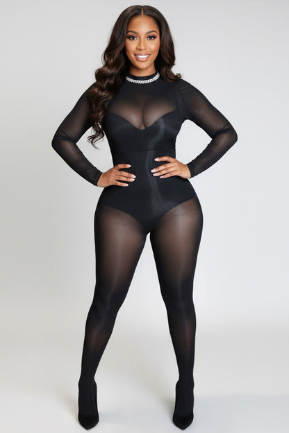 Second Skin Stocking Jumpsuit