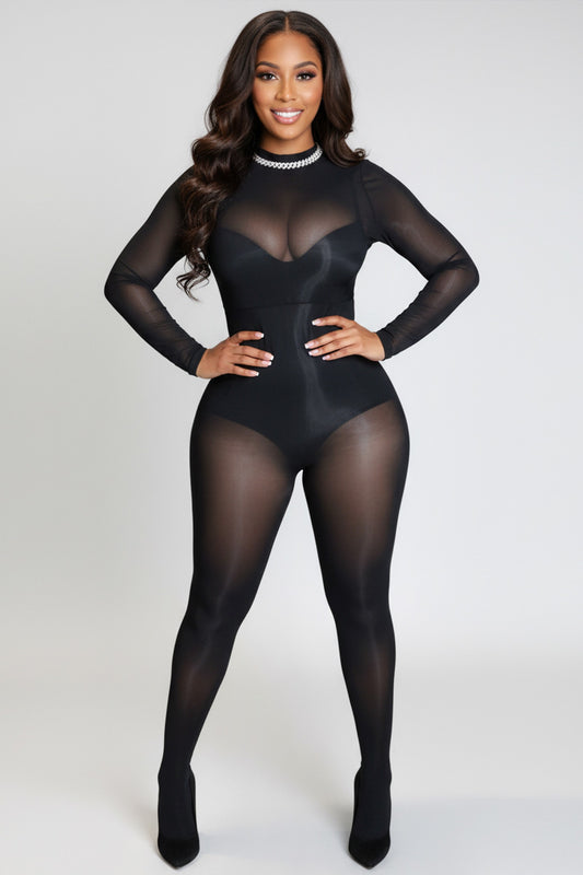 Second Skin Stocking Jumpsuit