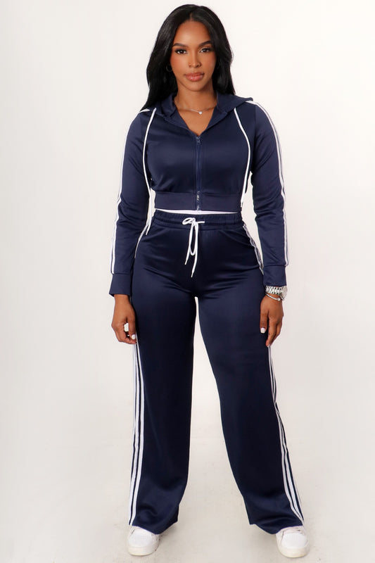 Allure Mode Zip-Up Tracksuit Set