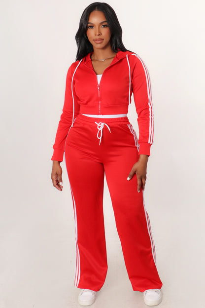 Allure Mode Zip-Up Tracksuit Set