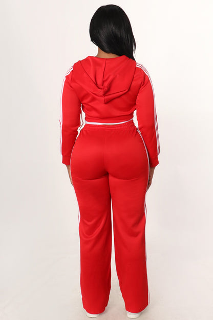Allure Mode Zip-Up Tracksuit Set