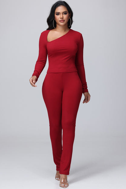 Scarlet Intent Asymmetrical Stretch Set