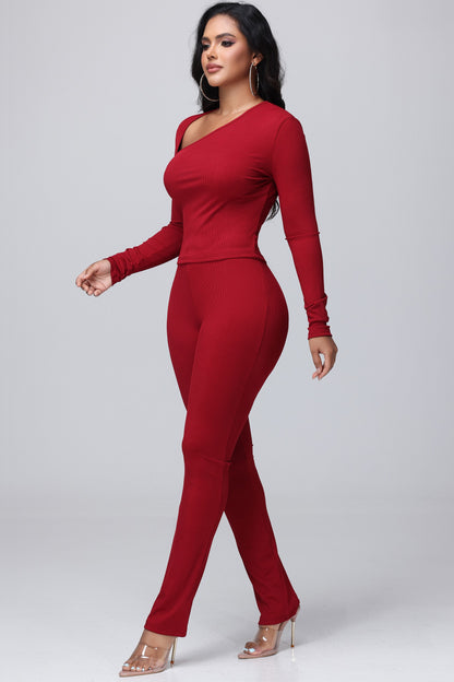 Scarlet Intent Asymmetrical Stretch Set