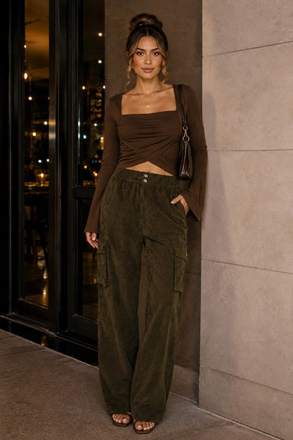 Rebel Corduroy Cargo Pants