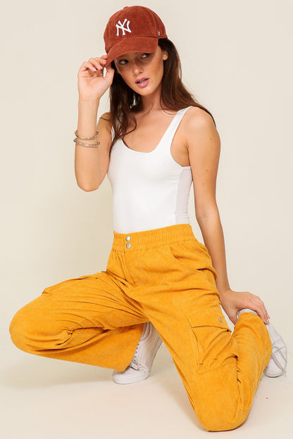 Rebel Corduroy Cargo Pants