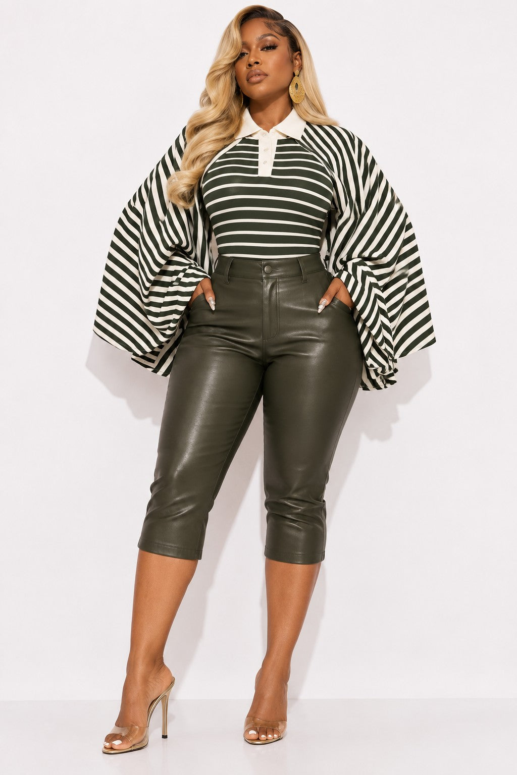 Rule Breaker Striped Bell-Sleeve Top