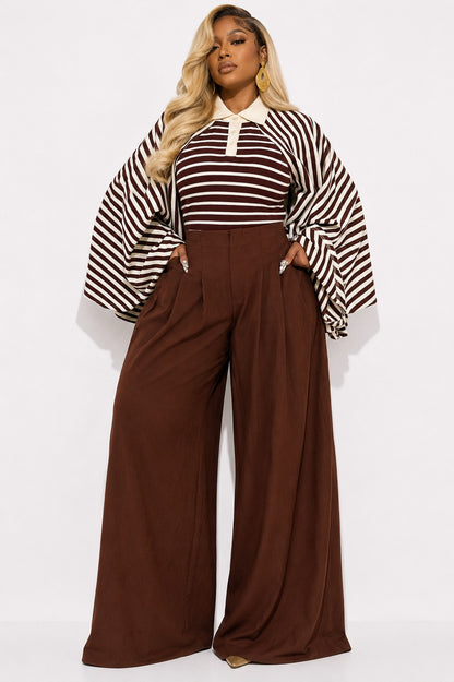 Rule Breaker Striped Bell-Sleeve Top