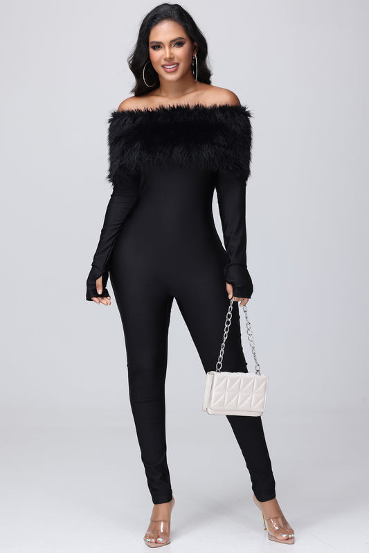Elsie Faux Fur Jumpsuit