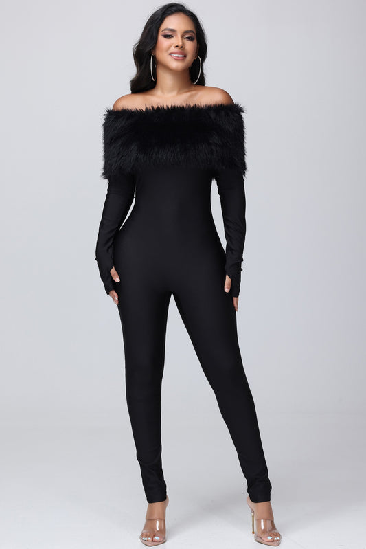 Elsie Faux Fur Jumpsuit