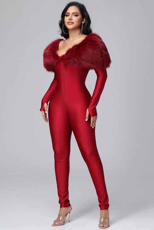Treasure Faux Fur Jumpsuit