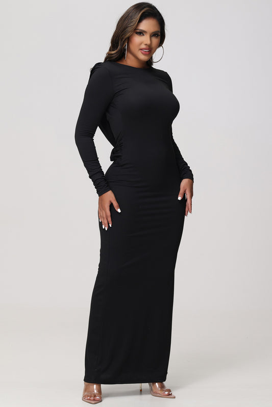Kamille Deep V Back Maxi Dress