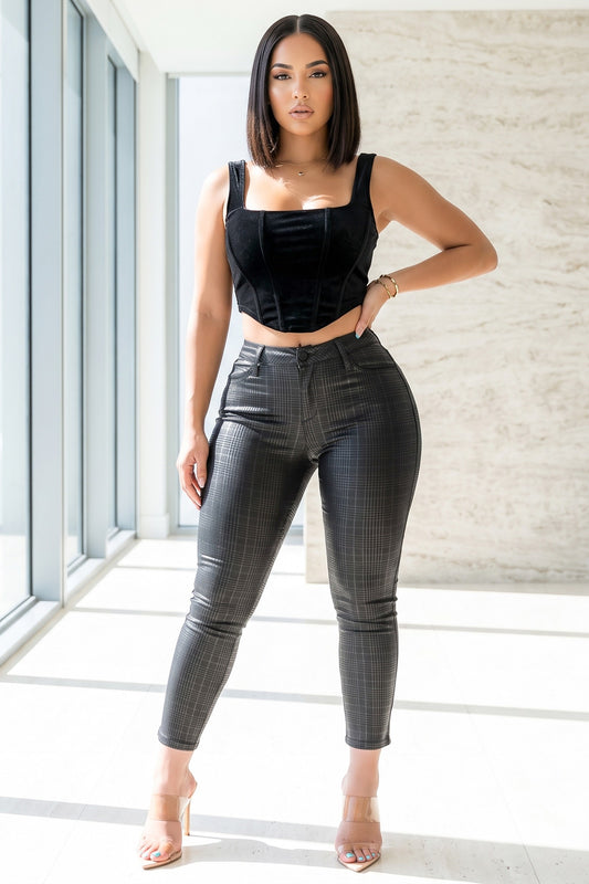 Plaid Reputation Skinny Pants